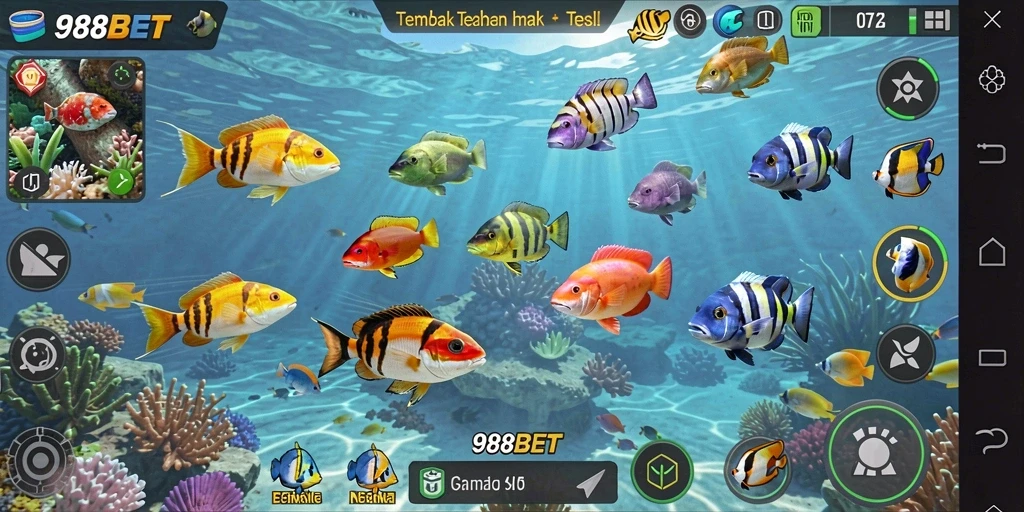 Gameplay seru menembak ikan dengan grafis menawan di 988BET.