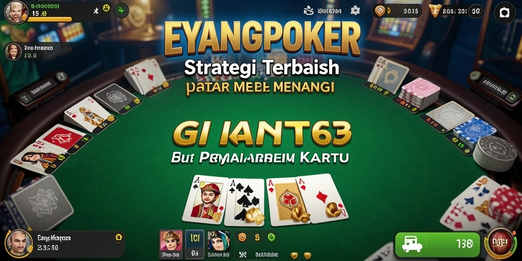 Tampilan layar permainan EYANGPOKER dengan strategi seru yang dimainkan.