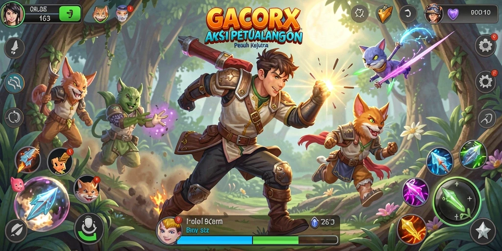 Screenshot GACORX menampilkan aksi seru dalam pertarungan.