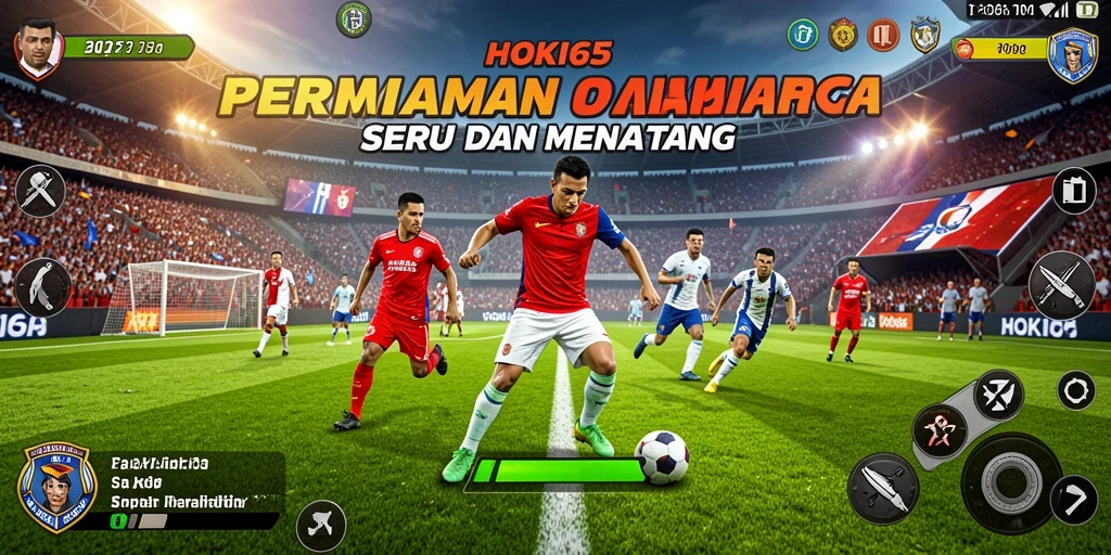 Screenshot gameplay HOKI65 menunjukkan aksi seru dan intens dari permainan olahraga.