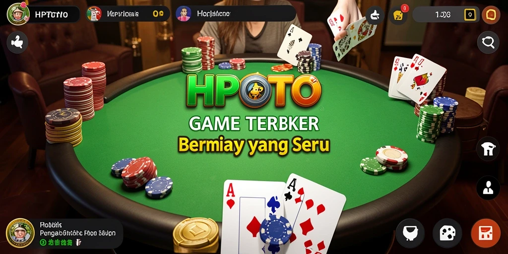 Screenshot gameplay HPTOTO menampilkan aksi Poker yang mendebarkan.