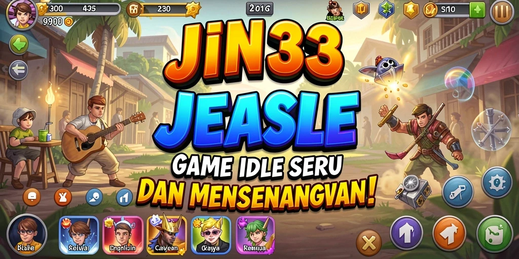 Tampilan screenshot utama JIN33 menampilkan gameplay Idle yang menarik dan dinamis.