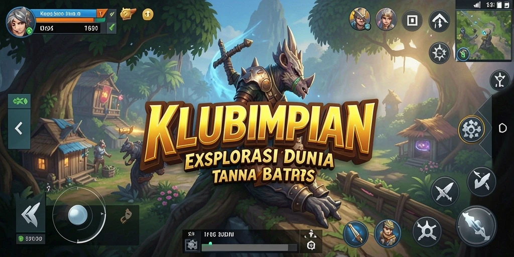 Tangkapan layar dari gameplay eksplorasi di KLUBIMPIAN.