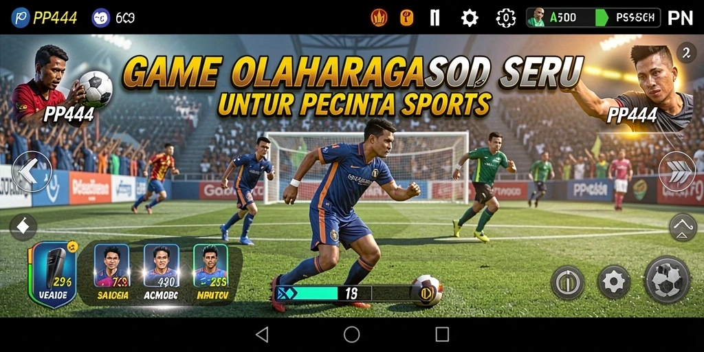 Tampilan gameplay PP444 menunjukkan aksi seru dalam olahraga.