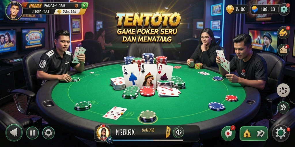 Tampilan menarik dari TENTOTO saat bermain Poker