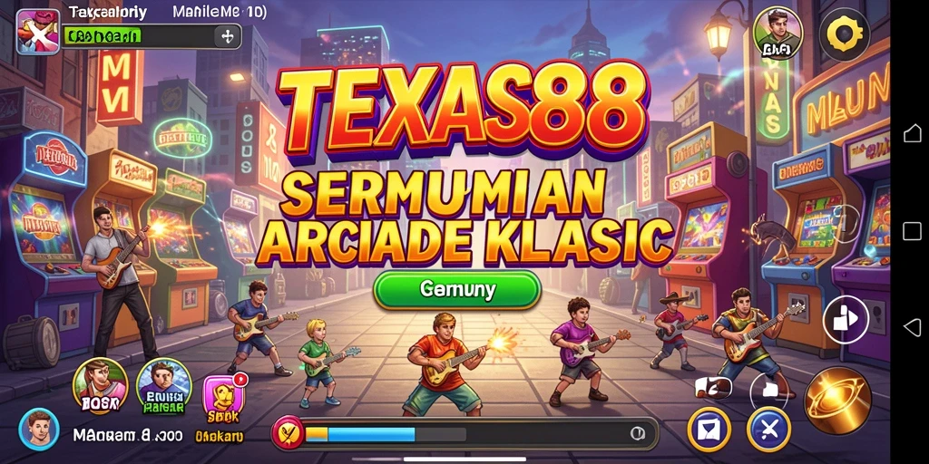 Tampilan screenshot TEXAS88, menampilkan gameplay arcade yang menantang.