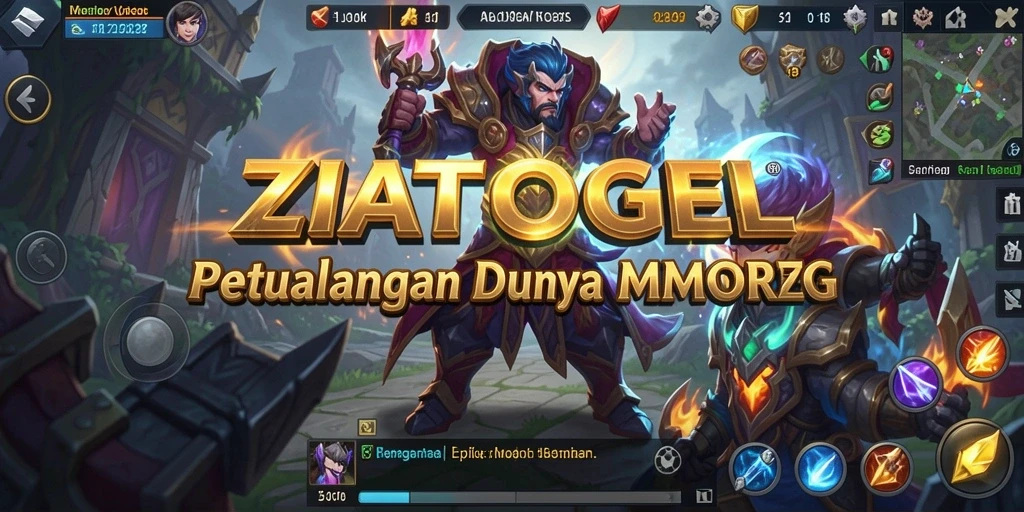 Screenshot gameplay MMORPG ZIATOGEL yang menampilkan pertarungan seru dan dunia fantasi yang memukau.
